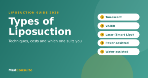 Types of liposuction guide comparing tumescent, VASER, laser, power-assisted and water-assisted techniques